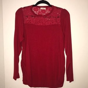 Red maternity sweater